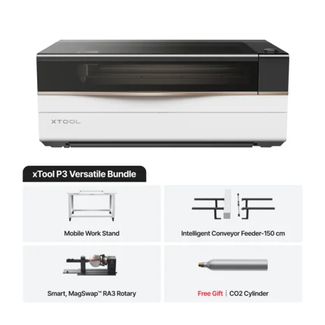 xTool P3 80W CO2 Lasercutter (class I) Versatile Bundle