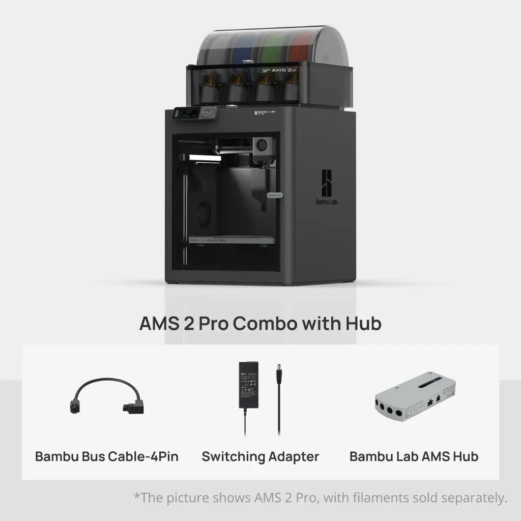 Bambu Lab P1S met AMS 2 Pro (hub)