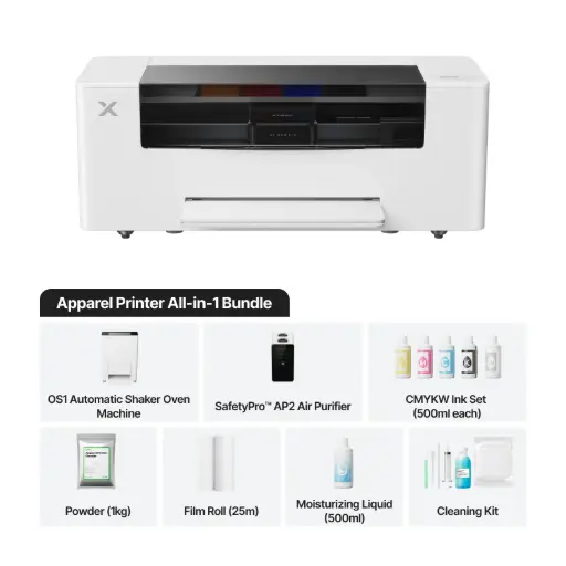 [P1030668-P5010391] xTool Apparel Printer All-in-1 Bundle